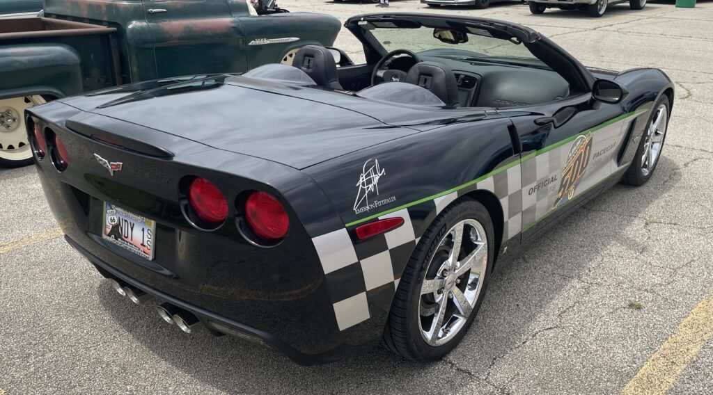 Rear view of a Corvette Indy 500 pace car