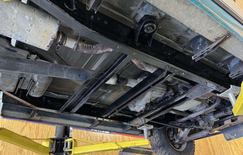 Cleaned and painted 1994 Chevy  K1500 frame