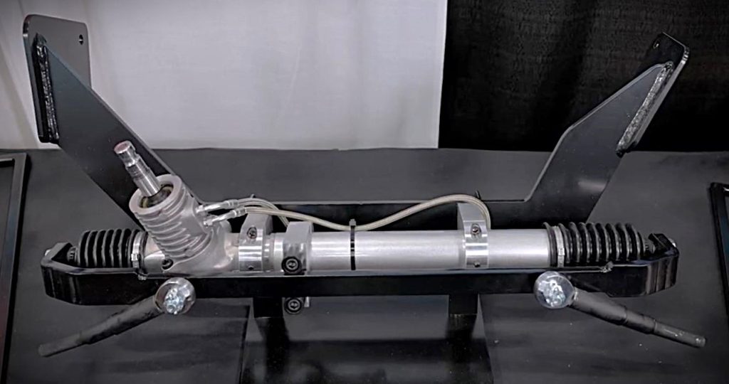 rack and pinion displayed on a table